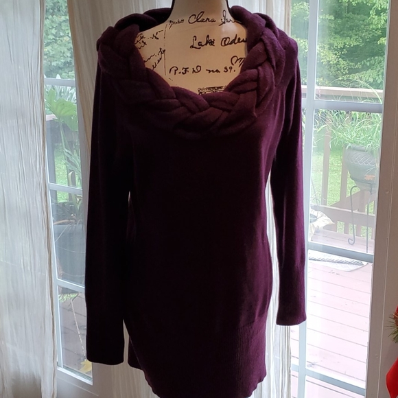 Questions by Say What Plum long sweater - Picture 3 of 7